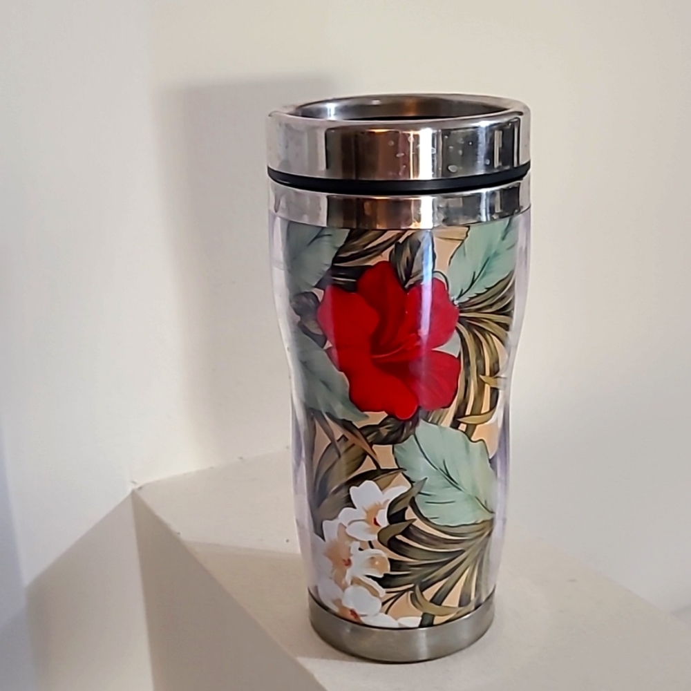Drinking Cup Hot Cold Hawaiian Design 473ml